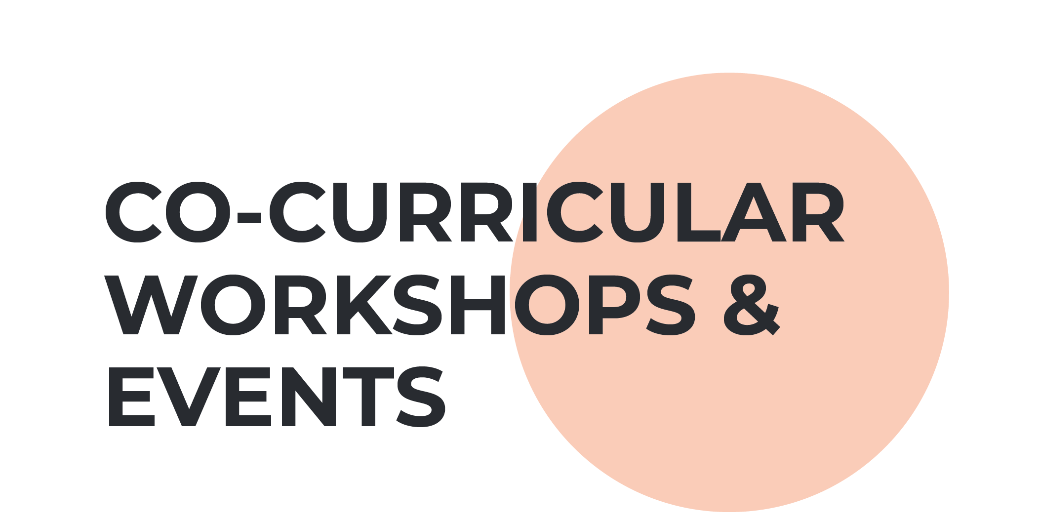 co-curricular workshops and events section header
